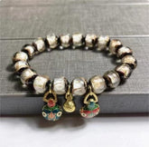 Colored Glazed Beaded Bracelets, featuring a courtly style, with the same design for both men and women