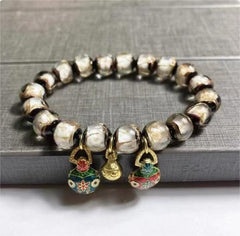 Colored Glazed Beaded Bracelets, featuring a courtly style, with the same design for both men and women