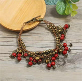 Ethnic Style Cherry Bracelets for Women, Fruitful Ceramic Beaded Bracelets