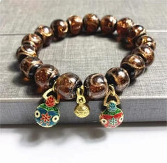 Colored Glazed Beaded Bracelets, featuring a courtly style, with the same design for both men and women