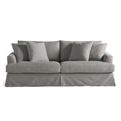 Modern Beige Fabric Loveseat