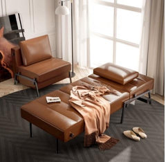 Retro-style single foldable sofa bed