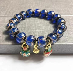 Colored Glazed Beaded Bracelets, featuring a courtly style, with the same design for both men and women